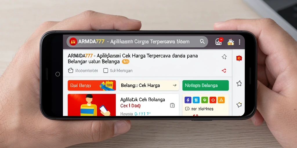 Antarmuka ARMADA777 dengan fitur Cek Harga yang informatif.