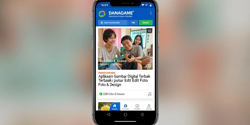 Antarmuka <strong>DANAGAME</strong> yang menarik dan fitur lengkap untuk desain digital.