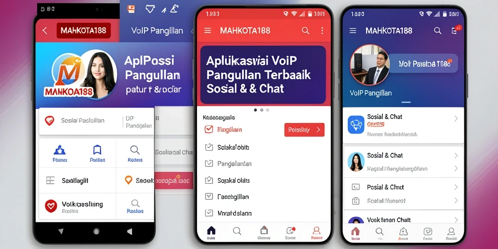 Antarmuka utama MAHKOTA188 untuk panggilan VoIP.