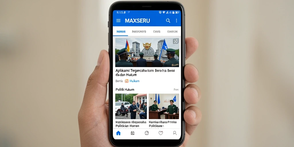 Tampilan bersih dan navigasi mudah dalam aplikasi MAXSERU.