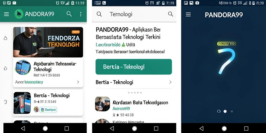 Tampilan antarmuka utama PANDORA99 dengan berita teknologi terkini.