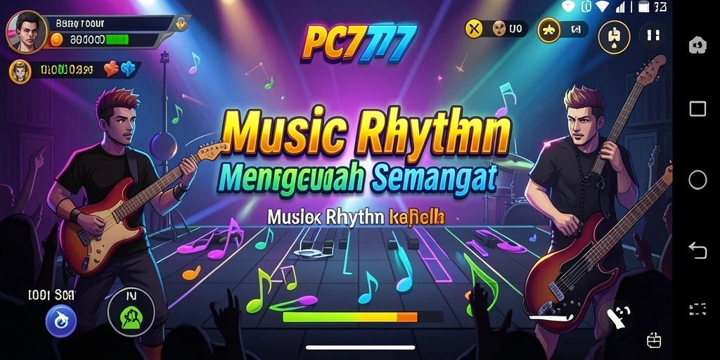 Antarmuka menarik dari game Musik Rhythm PC777 yang memikat.
